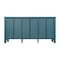 Flash Furniture Dion Teal 59 Inch Storage Cabinet, Engineered Wood, 2 Tempered Glass Doors, 2 Drawers, Open Shelf EV-CA7515-ZZ-TL-GG - alternate 8
